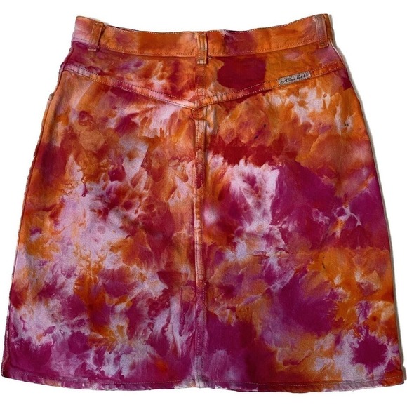Hand Dyed Vintage Denim Skirt - A Time For Us - Picture 2 of 4
